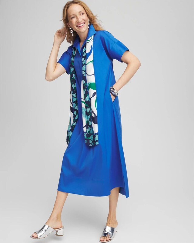 Popover Hi-low Midi Shirtdress - image 2